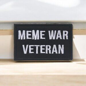 Meme War Veteran Funny Tactical Embroidered Patch -  Hook & Loop - 2x3.15in
